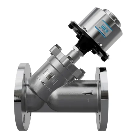 Angle Type Bolted Design SS Cap Flanged Control Valve