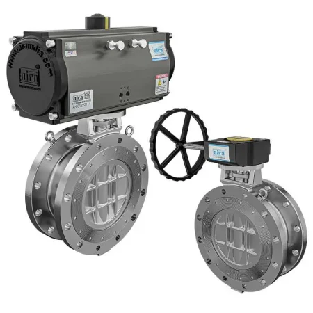 Double Offset Teflon Seated Double Flanged Butterfly Valve